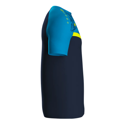 JAKO T-Shirt Iconic Kurzarm Unisex marine/JAKO blau/neongelb Seite 