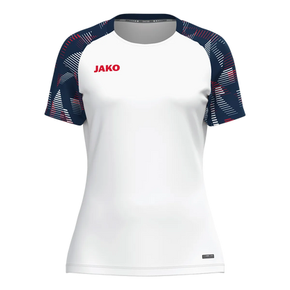 JAKO T-Shirt Sonic Kurzarm Damen weiß/marine/rot Front 