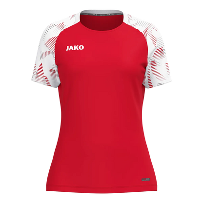 JAKO T-Shirt Sonic Kurzarm Damen rot/weiß Front 