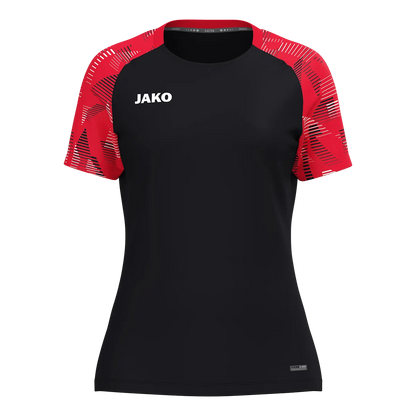 JAKO T-Shirt Sonic Kurzarm Damen schwarz/rot Front 