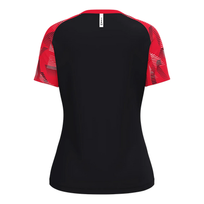 JAKO T-Shirt Sonic Kurzarm Damen schwarz/rot Rücken 