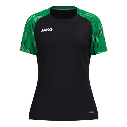 JAKO T-Shirt Sonic Kurzarm Damen schwarz/grün Front 