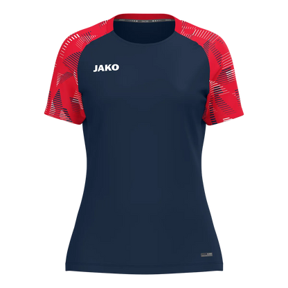 JAKO T-Shirt Sonic Kurzarm Damen marine/rot Front 