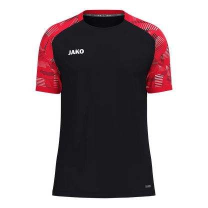JAKO T-Shirt Sonic Kurzarm Unisex schwarz/rot Front 