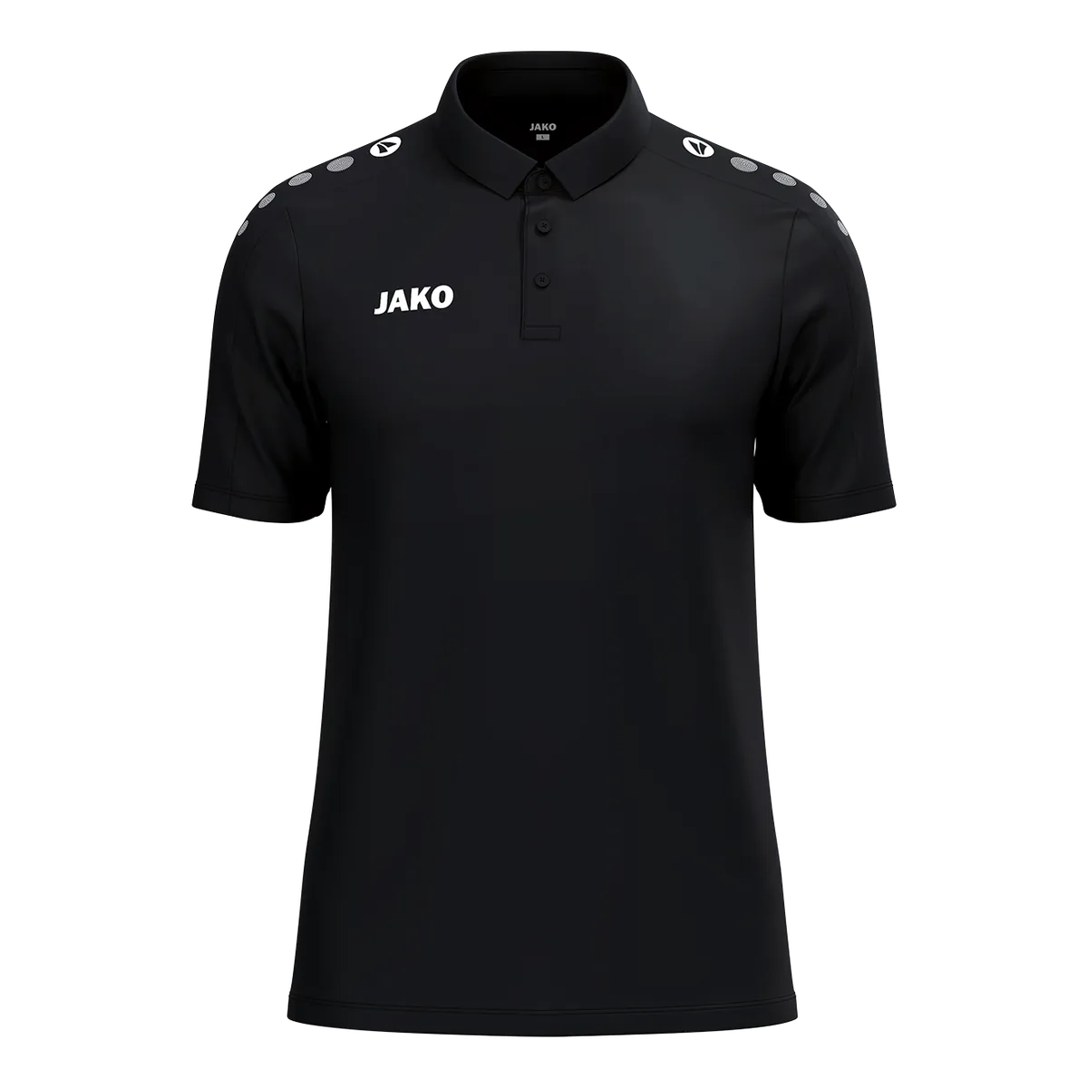 JAKO Poloshirt ONE Cotton Kurzarm Unisex schwarz Front #farbe_schwarz
