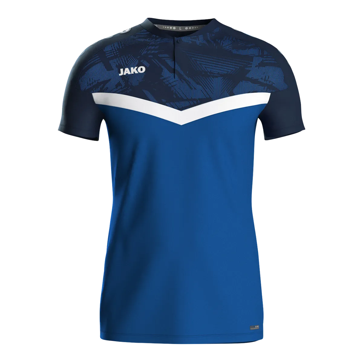 JAKO Poloshirt Iconic Kurzarm Unisex royal/marine Front 