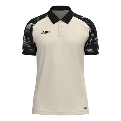 JAKO Poloshirt Sonic Kurzarm Unisex off white/schwarz Front 