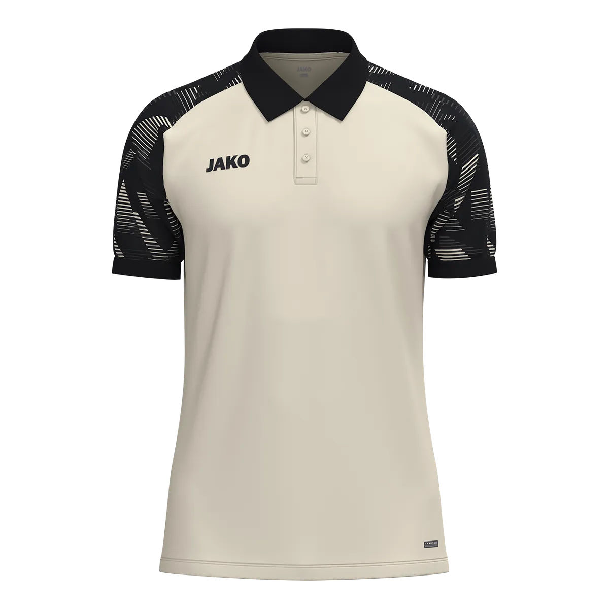 JAKO Poloshirt Sonic Kurzarm Kinder off white/schwarz Front 