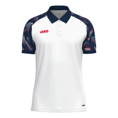 JAKO Poloshirt Sonic Kurzarm Kinder weiß/marine/rot Front 