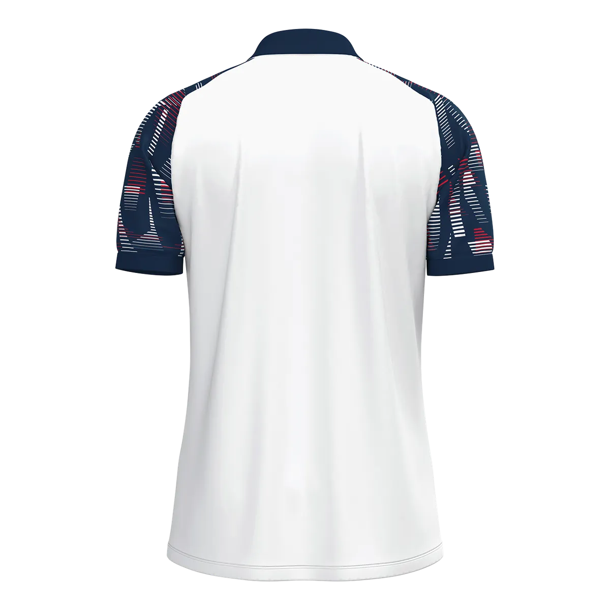 JAKO Poloshirt Sonic Kurzarm Unisex weiß/marine/rot Rücken 