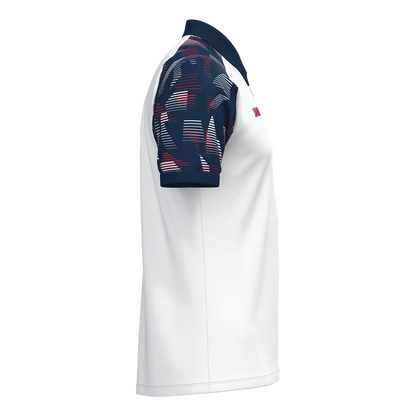 JAKO Poloshirt Sonic Kurzarm Unisex weiß/marine/rot Seite 