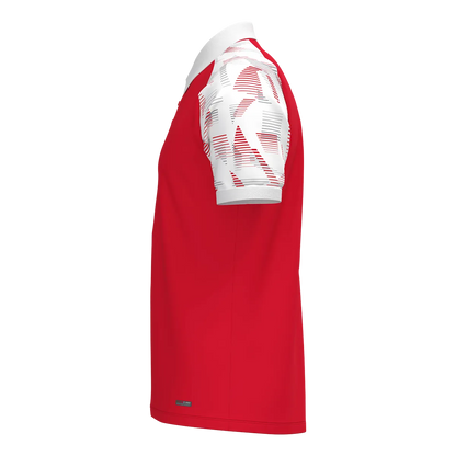 JAKO Poloshirt Sonic Kurzarm Unisex rot/weiß Seite 