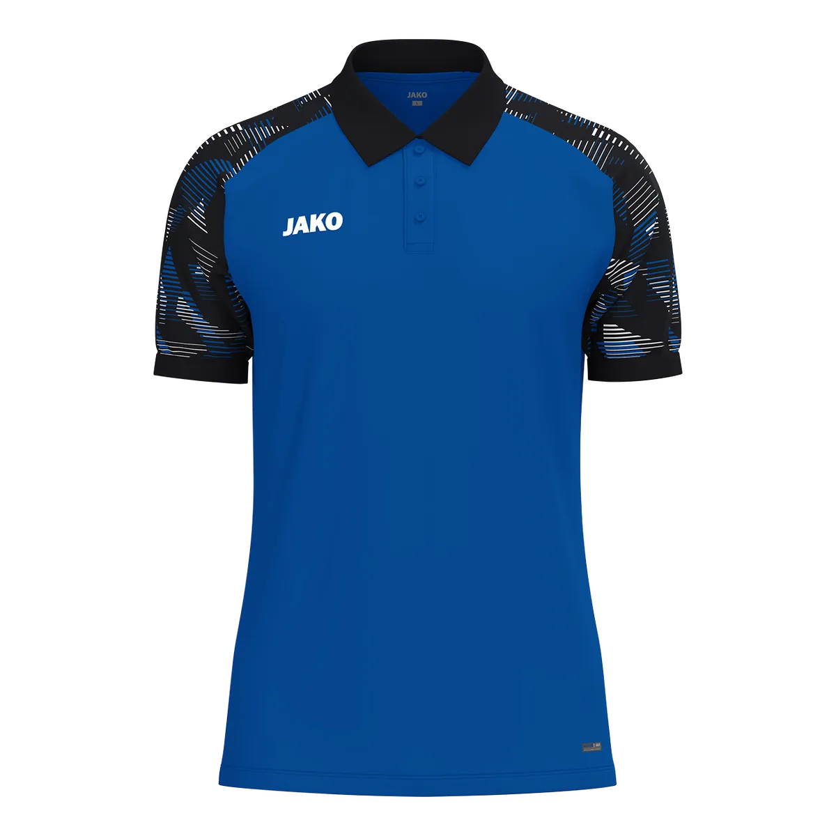 JAKO Poloshirt Sonic Kurzarm Unisex royal/schwarz Front #farbe_royal-schwarz