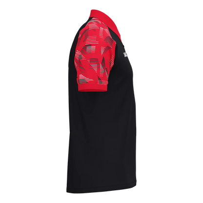 JAKO Poloshirt Sonic Kurzarm Unisex schwarz/rot Seite 