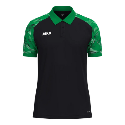 JAKO Poloshirt Sonic Kurzarm Unisex schwarz/grün Front 