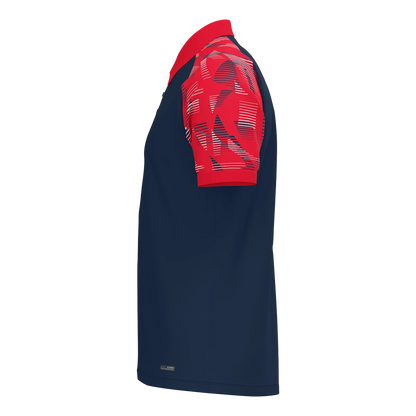 JAKO Poloshirt Sonic Kurzarm Kinder marine/rot Seite 