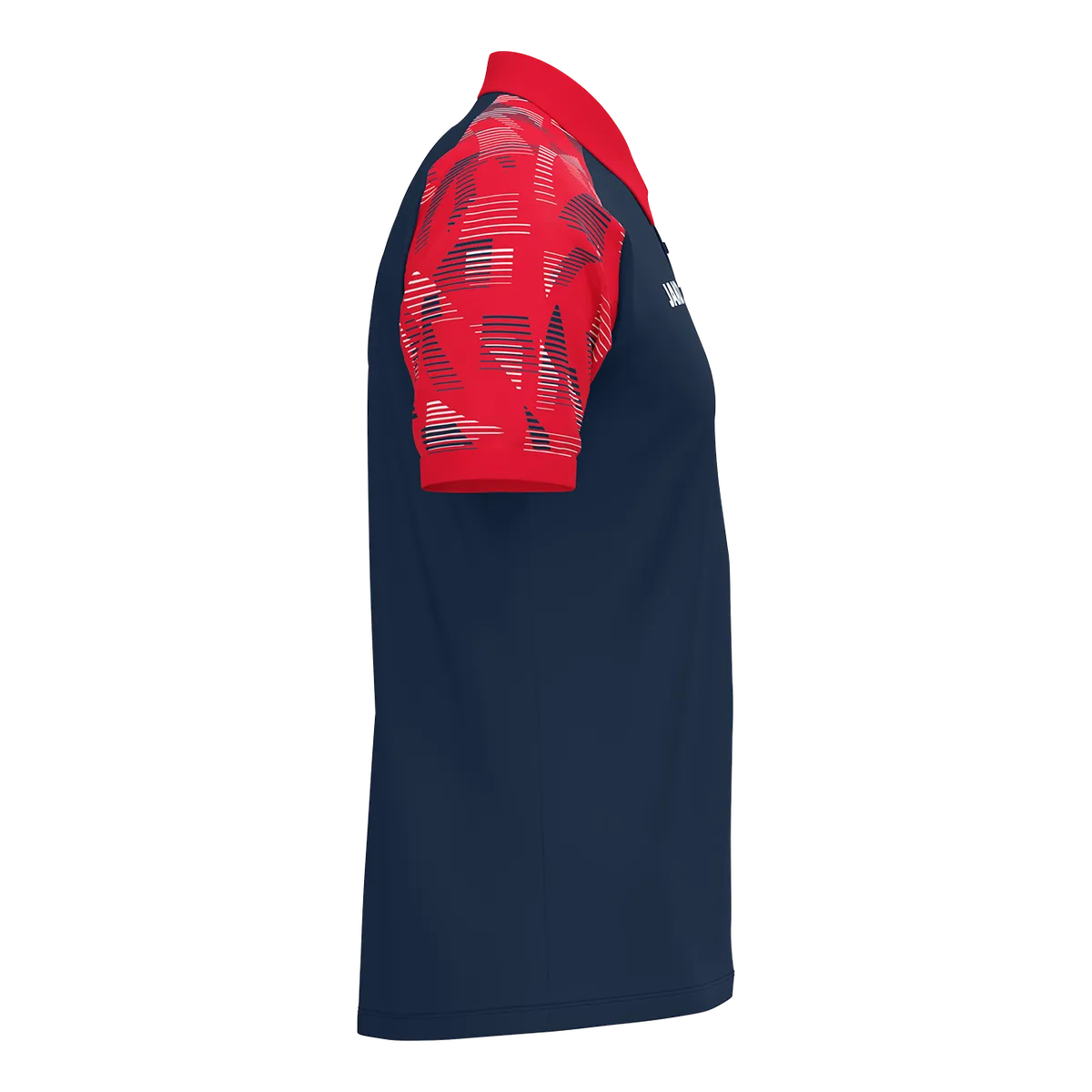 JAKO Poloshirt Sonic Kurzarm Kinder marine/rot Seite 