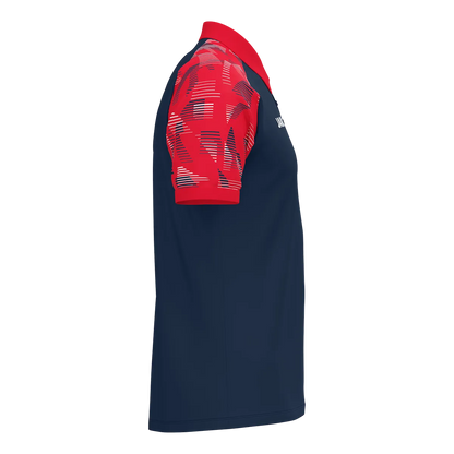 JAKO Poloshirt Sonic Kurzarm Kinder marine/rot Seite 