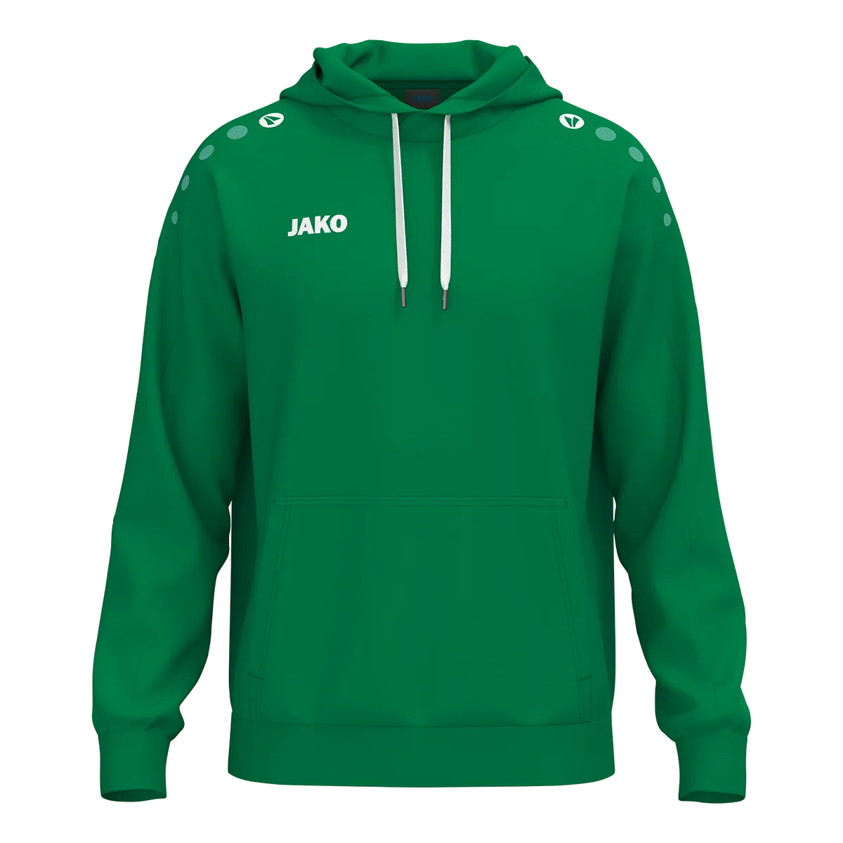 JAKO Kapuzensweat ONE Cotton Kinder sportgrün Front 
