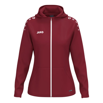 JAKO Kapuzenjacke ONE Damen bordeaux Front 