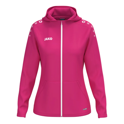 JAKO Kapuzenjacke ONE Damen deep pink Front 