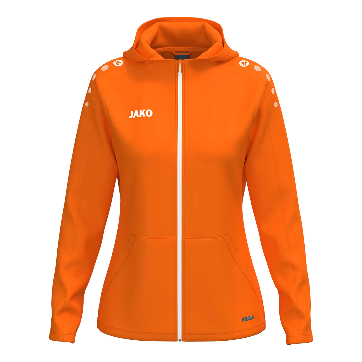 JAKO Kapuzenjacke ONE Damen neonorange Front 