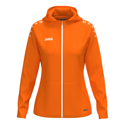 JAKO Kapuzenjacke ONE Damen neonorange Front 
