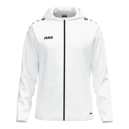 JAKO Kapuzenjacke ONE Kinder weiß Front 