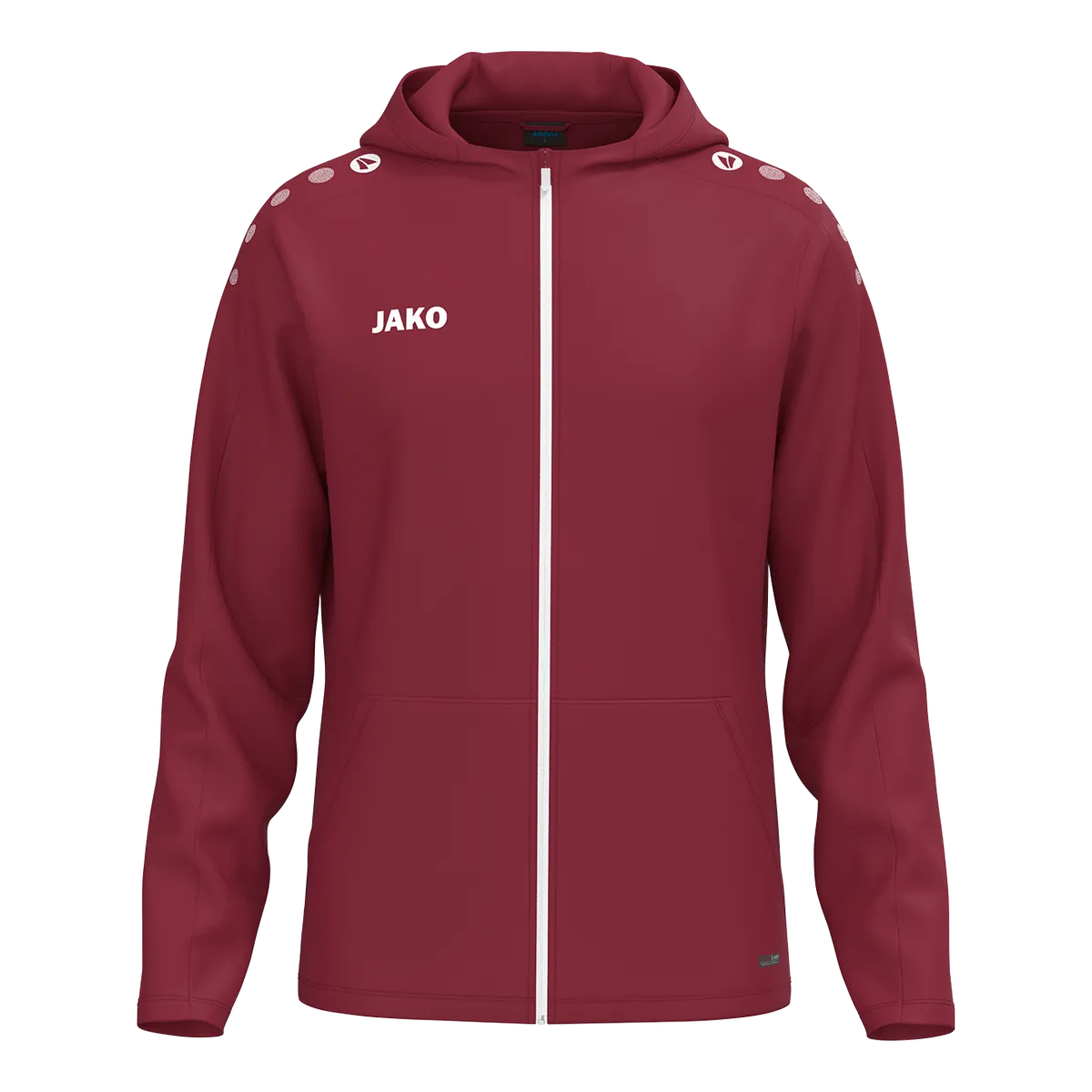 JAKO Kapuzenjacke ONE Unisex bordeaux Front 