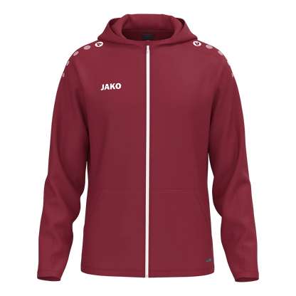 JAKO Kapuzenjacke ONE Kinder bordeaux Front 