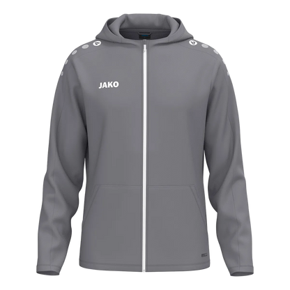 JAKO Kapuzenjacke ONE Unisex grau Front 