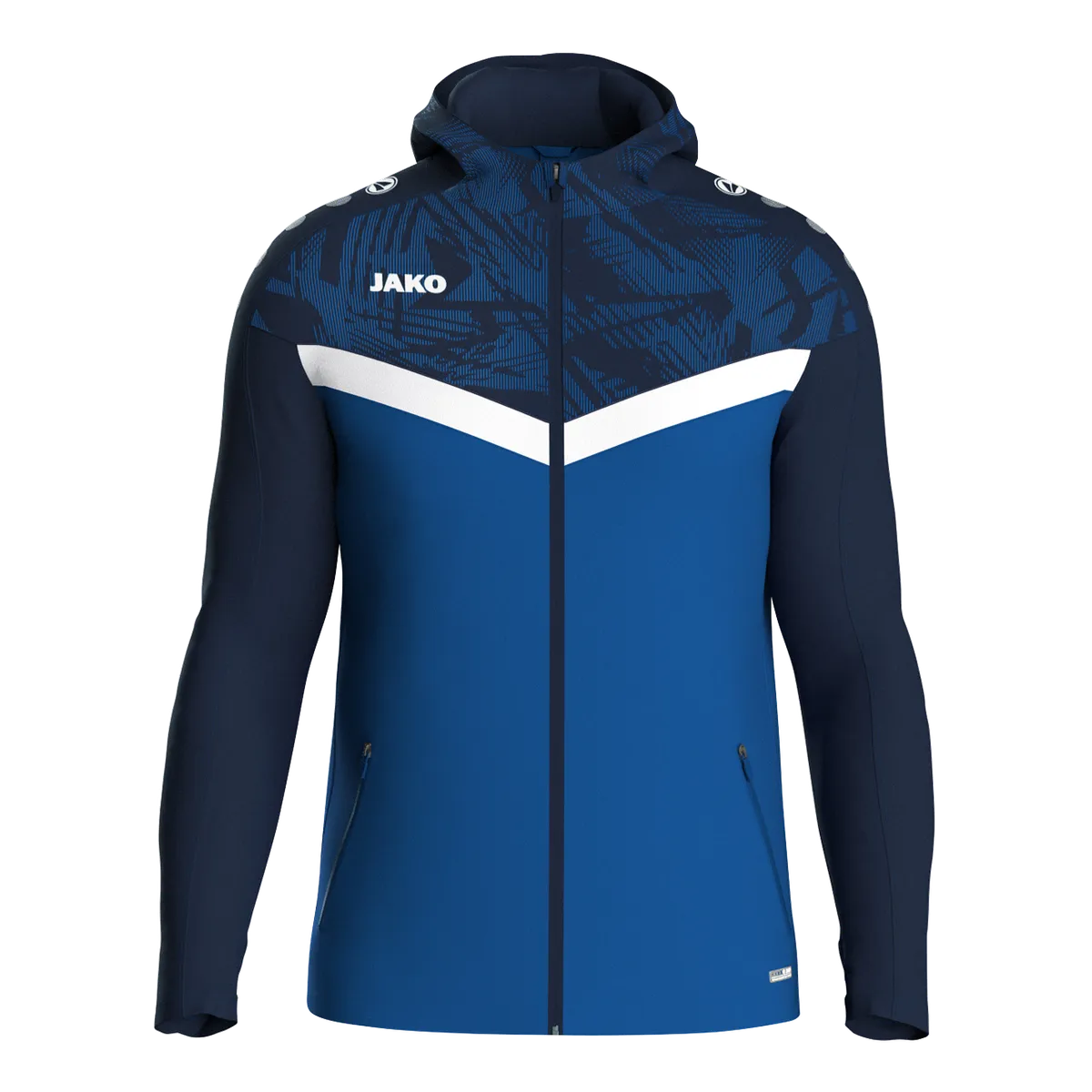 JAKO Kapuzenjacke Iconic Damen royal/marine Front 