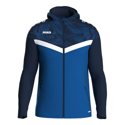 JAKO Kapuzenjacke Iconic Damen royal/marine Front 