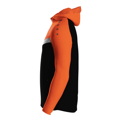 JAKO Kapuzenjacke Iconic Kinder schwarz/neonorange Seite 
