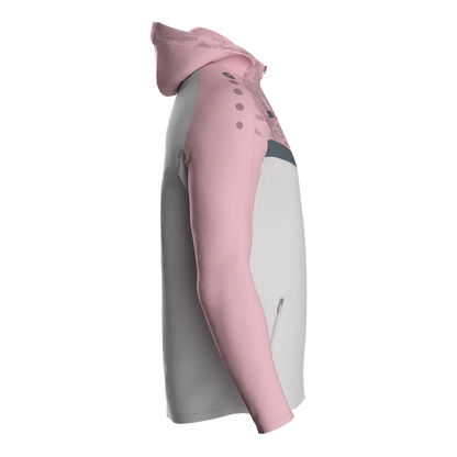 JAKO Kapuzenjacke Iconic Unisex soft grey/dusky pink/anthra light Seite 