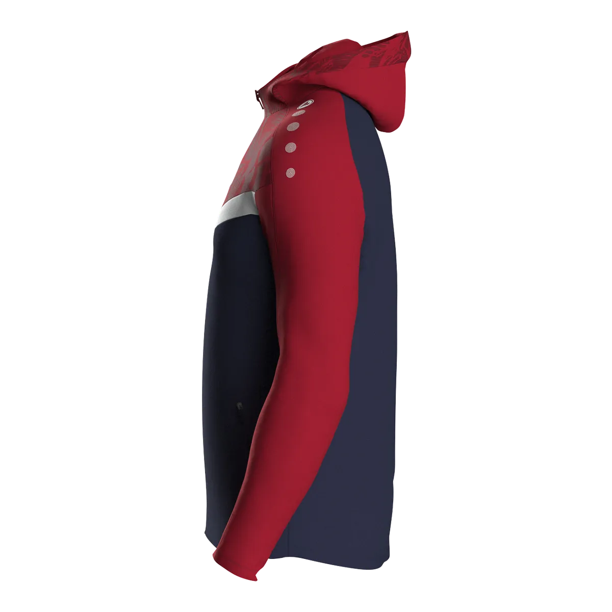 JAKO Kapuzenjacke Iconic Damen marine/chili rot Seite 