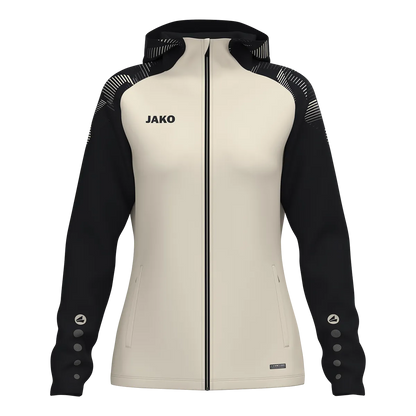 JAKO Kapuzenjacke Sonic Damen off white/schwarz Front 