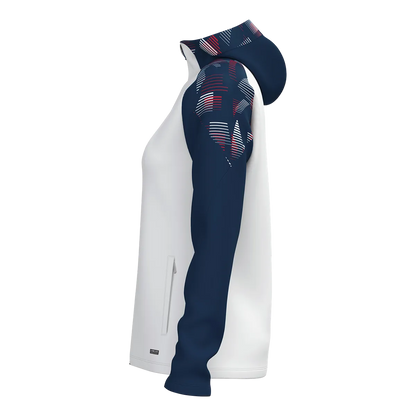 JAKO Kapuzenjacke Sonic Damen weiß/marine/rot Seite 