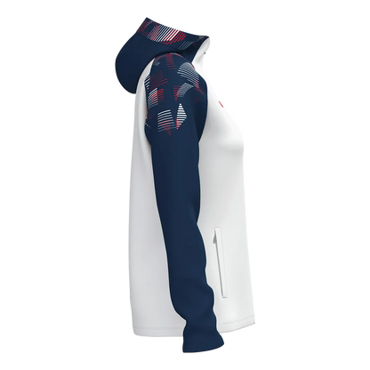 JAKO Kapuzenjacke Sonic Damen weiß/marine/rot Seite 