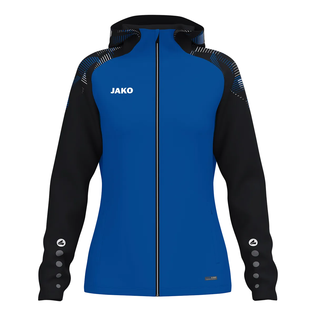 JAKO Kapuzenjacke Sonic Damen royal/schwarz Front 