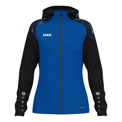 JAKO Kapuzenjacke Sonic Damen royal/schwarz Front 