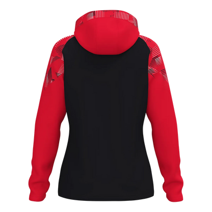 JAKO Kapuzenjacke Sonic Damen schwarz/rot Rücken 