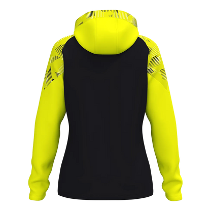 JAKO Kapuzenjacke Sonic Damen schwarz/neongelb Rücken 