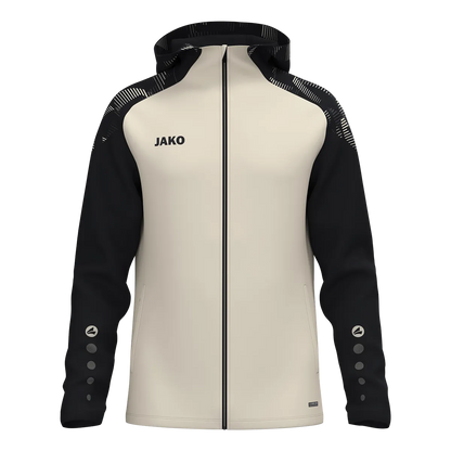 JAKO Kapuzenjacke Sonic Unisex off white/schwarz Front 