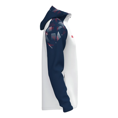JAKO Kapuzenjacke Sonic Unisex weiß/marine/rot Seite 