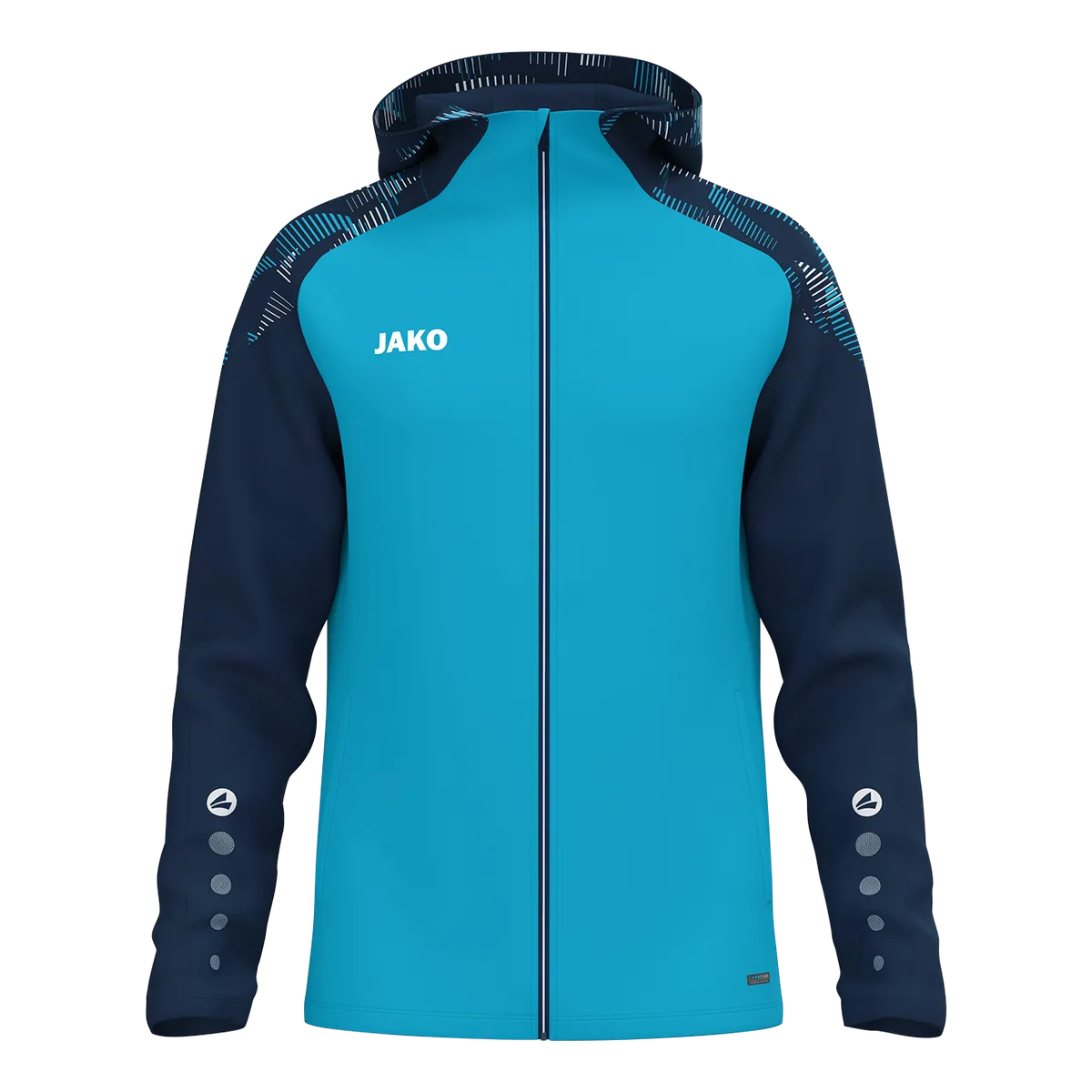 JAKO Kapuzenjacke Sonic Unisex aqua/marine Front 