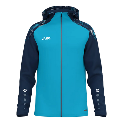 JAKO Kapuzenjacke Sonic Kinder aqua/marine Front 