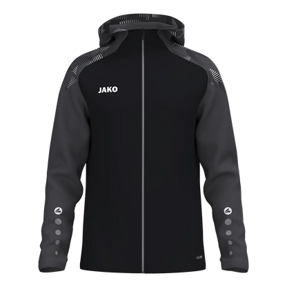 JAKO Kapuzenjacke Sonic Unisex schwarz/anthrazit Front 