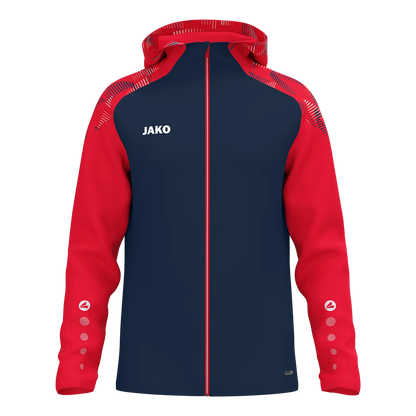 JAKO Kapuzenjacke Sonic Unisex marine/rot Front 
