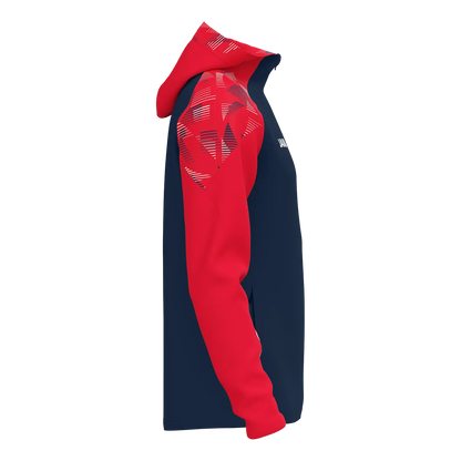 JAKO Kapuzenjacke Sonic Kinder marine/rot Seite 